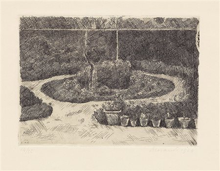 Giorgio Morandi, Bologna 1890 - 1964, Il giardino di via Fondazza, 1924,...