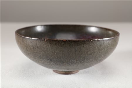 Arte Cinese Ciotola in ceramica con spessa invetriatura puntinata color...