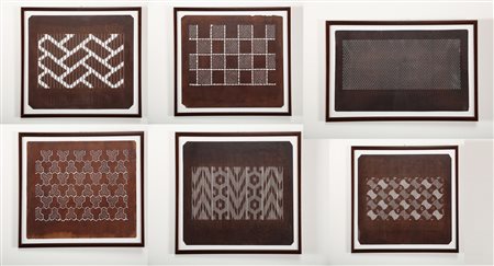 Arte Giapponese Sei Katagami Giappone, periodo Edo, XIX secolo. . Cm 40,50 x...