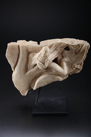 Arte Cinese Frammento di fregio Sui in marmo Cina, dinastia Sui, VI secolo ....