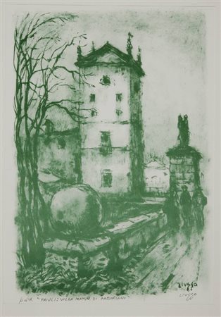 Bepi Liusso Friuli: Villa Manin di Passariano - stampa, es. p.d.a. cm. 41x29...