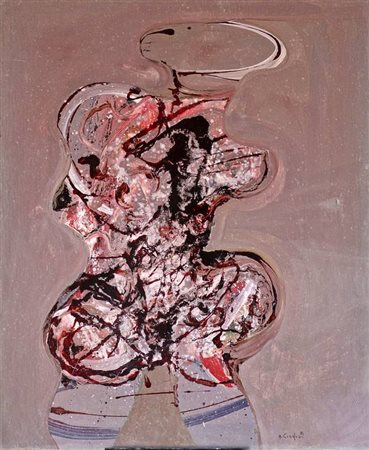 Antonio Cendamo Senza titolo 1981 olio su tela cm. 60x50 L’opera presenta un...