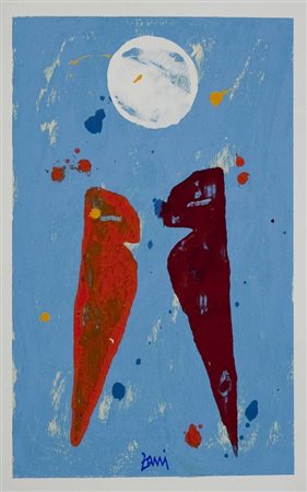 Corrado Zani Idillio - 2009 acrilicI su tavola cm. 42x28 Autentica...