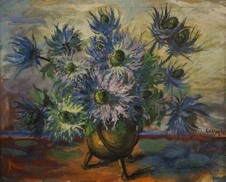 Arturo Cussigh Senza titolo olio su tela cm. 40x50 Firma in basso a dx Sul...