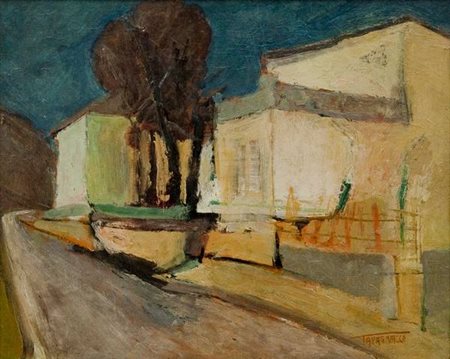 Guido Tavagnacco Senza titolo olio su tavola cm. 40x50 Firma in basso a dx