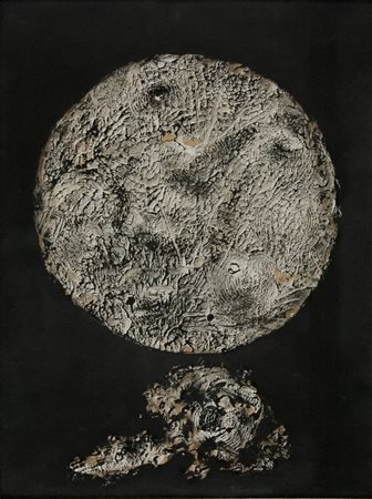 Pietro Galliussi Motivo contemporaneo T.m. su cartone cm. 42x32 Firma in...