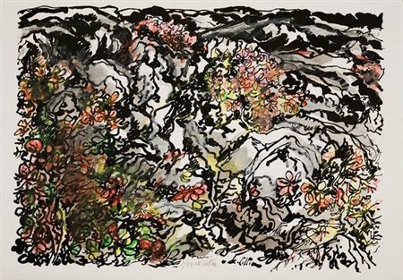 Enrico De Cillia Senza titolo - litografia, es. 2/50 cm. 33x48 Firma in basso...