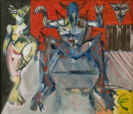 Antonio Cendamo Senza titolo - 1999 olio su tela cm. 60x70 Firma in basso a dx