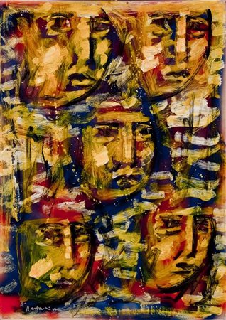 Xante Battaglia Velate arcaiche - post 2009 tecnica mista su tela cm. 70x50...