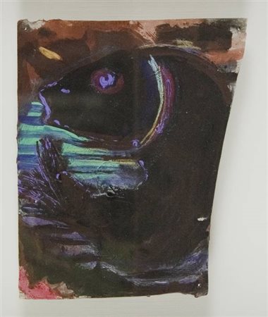 Bruno Ceccobelli La storia sotto - 2002 t.m.su cartone cm 17x14 Autentica...