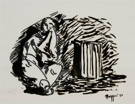 Piero Maggioni Senza titolo - 1970 pennarello e china su carta cm. 23x33 Sul...