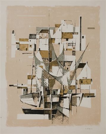 Tullio Crali Senza titolo litografia cm.56x45 L’opera presenta dei piccoli...