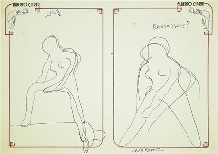 Emilio Leofreddi Rassodante pennabiro su carta cm. 29x42 Autentica...