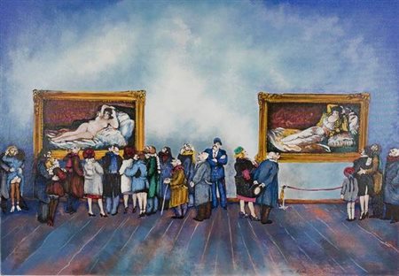 Walter Piacesi Senza titolo serigrafia su tavola cm. 70x100 Firma in basso a dx