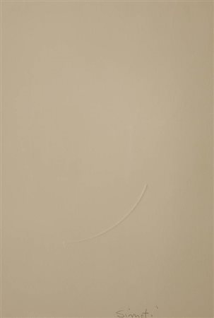 Turi Simeti Senza titolo estroflessione su cartoncino,cm 50x34 Autentica...