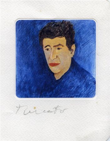 Giulio Turcato Autoritratto riproduzione fotolitografica a 4 colori, es....