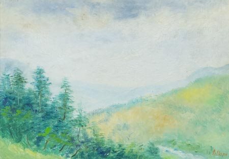 Umberto Lilloni Milano 1898 Milano 1990 Vallata del Parma a Cormiglio, 1954,...