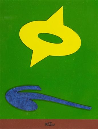 Lucio del Pezzo Napoli 1933 L'Aquilone, , Collage e acrilico e smalto su...