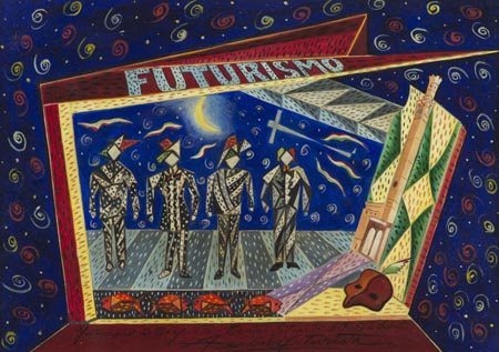 Agibeci Futurista ROMA 1898 1991 Futurismo a sorpresa , , Tecnica mista su...