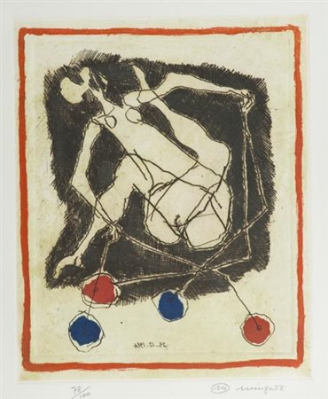 Luciano Minguzzi Bologna 1911 2004 Il Giocoliere , 1984, Acquaforte dicm,...
