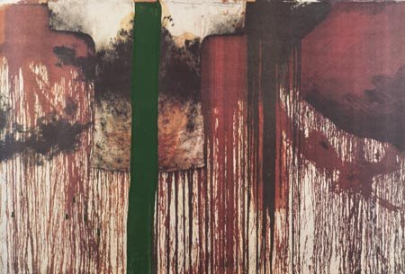 Hermann Nitsch Vienna 1938 Senza titolo, , Litografia ritoccata a mano su...