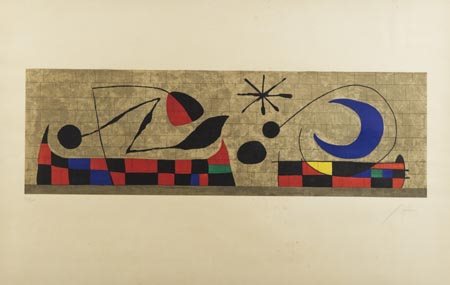 Joan Mirò Barcellona 1893 Palma de Mallorca 1983 Mure de la Lune, 1958,...