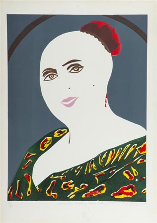 Eduardo Arroyo Madrid 1937 Costantina Martinez ..., 1970, Litografia su...