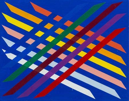 Piero Dorazio Roma 1927 2005 Angolo Blu, 2000, Olio su tela cm. 24x30 Sul...