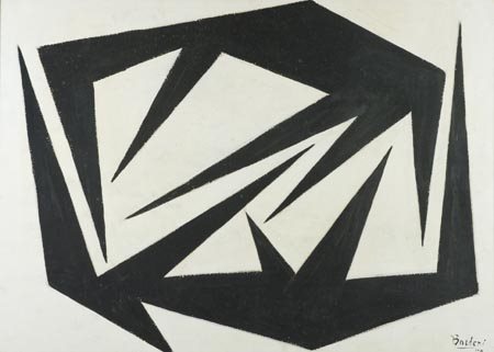 Enrico Bordoni Altare 1906 1969 Senza titolo, 1958, Tecnica mista su cartone,...