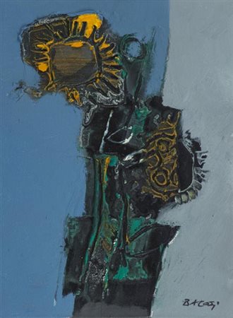 Manlio Bacosi Perugia 1920 Perugia 1995, Vaso di fiori, Olio su tela, cm,...