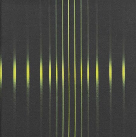 Ennio Finzi Venezia 1931 , Luce vibrazione nero-giallo, 1971 Acrilico su...