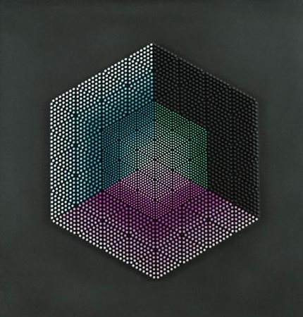 Franco Costalonga Venezia 1933 , Mokubi, Cilindretti tu tavola cm. 70x70x1,5...