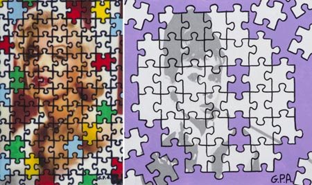 Giampietro Arzuffi , Lotto unico di due opere, - "La Dea della Pop Arte",...