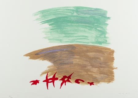 Giulio Turcato Mantova 1912 Roma 1995, Senza titolo, Litografia su carta, cm....