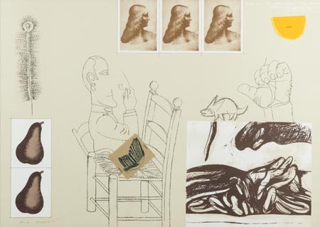 Concetto Pozzati Vò di Padova 1935 , Bacia la mano che non puoi tagliare,...