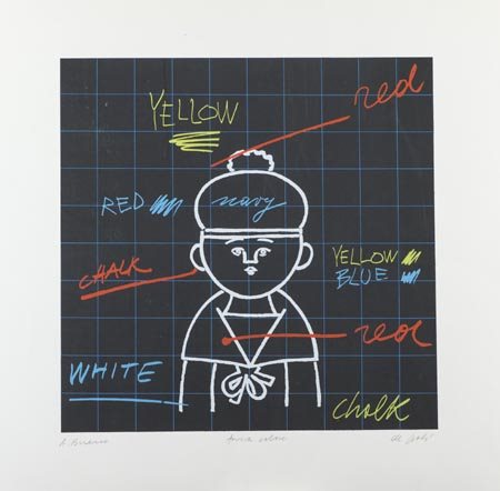 De Poli Fabio e Bueno Antonio, Senza titolo, Serigrafia su carta, cm. 70x70,...