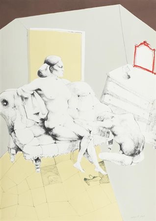 Ugo Attardi Sori (Ge) 1923 Roma 2006, Senza titolo, 1969 Litografia su carta,...