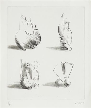Henry Moore Yorkshire 1898 Contea dello Hertfordshire 1986, Senza titolo,...