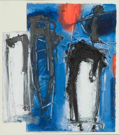 Enzo Esposito Benevento 1946 , Senza titolo, 1996 Tecnica mista su cartoncino...