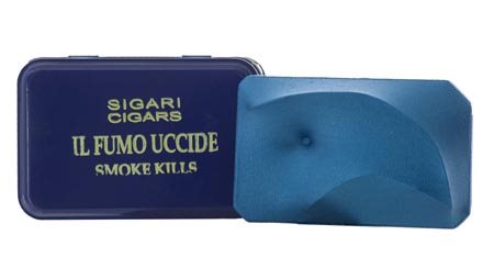 Giuseppe Amadio Todi (Pg) 1944 , Smoke Kills, Tela estroflessa, cm. 9,5x14...