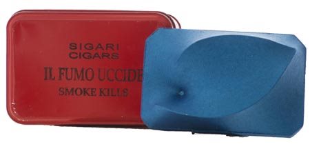 Giuseppe Amadio Todi (Pg) 1944 , Smoke Kills, Tela estroflessa, cm. 9,5x14...