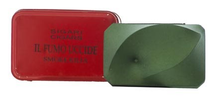 Giuseppe Amadio Todi (Pg) 1944 , Smoke Kills, Tela estroflessa, cm. 9,5x14...