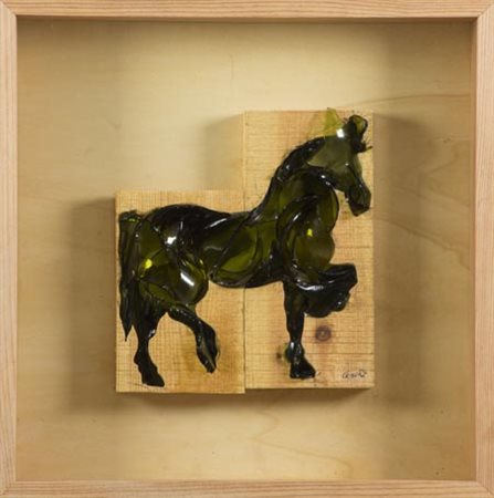 Mario Ceroli Castelfrentano (Ch) 1938 , Cavallo, Accumulazione di legno e...