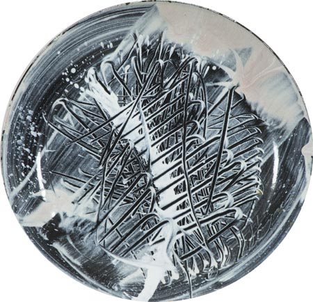 Emilio Scanavino Genova 1922 Milano 1986, Senza titolo, Olio su piatto di...