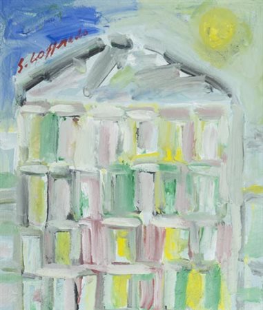 Silvio Loffredo Parigi 1920 2013, Battistero, Olio su tela, cm. 60x50 Firmato...