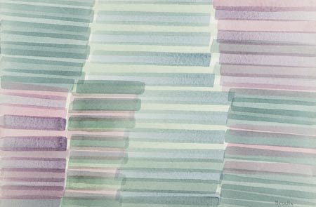 Rocco Borella Genova 1920 1994, Senza titolo, Acquerello su cartoncino, cm....