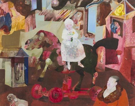 Antonio Possenti Lucca 1933 , Senza titolo, 1985 Olio su cartone telato, cm....