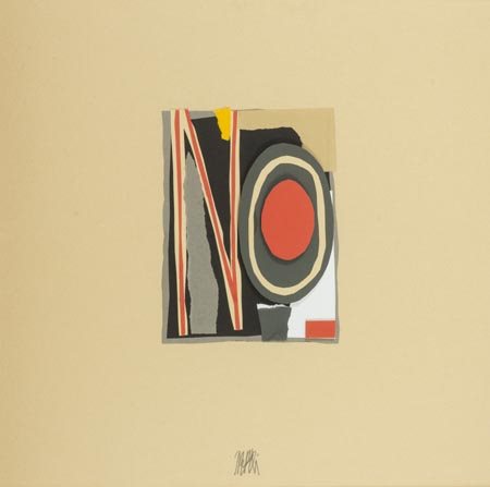 Fabio De Poli Genova 1947 , No, Collage su cartone, cm. 60x60 Firmato in...