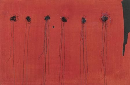 Achille Pace Termoli (Cb) 1923 , Sei personaggi, 2003 Olio e fili su tela,...