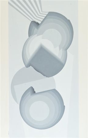 Romano Perusini Coidroipo (Ud) 1939 , Senza titolo, Acrilico su carta, cm....